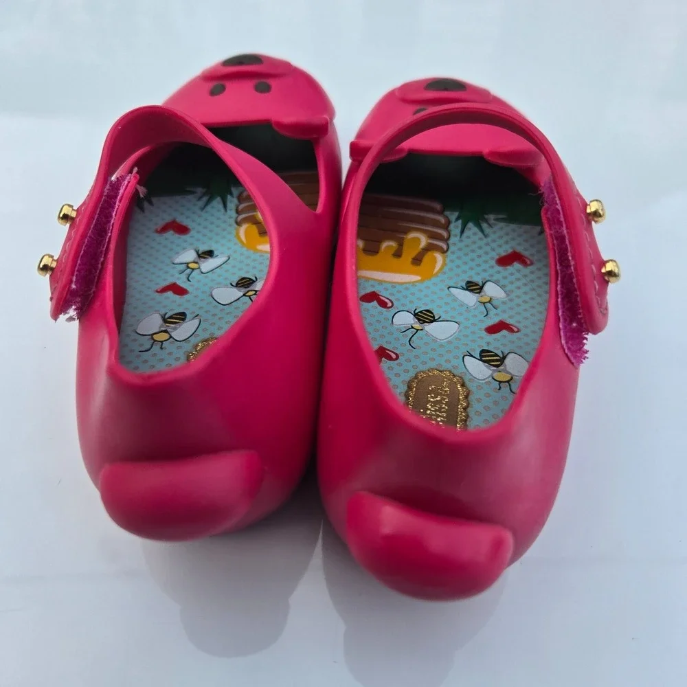 Mini Melissa Pink Bear Maryjane Flats Toddler Size 7 Water‎ Beach Shoes